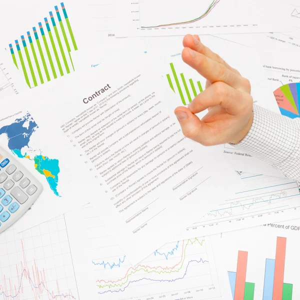 Business man in office - showing OK sign — Stock Photo, Image