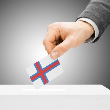 Oylama kavramı - erkek oy sandığı - Faroe Isl bayrak ekleme