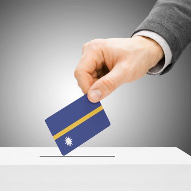 Kavram - erkek ekleme bayrağı haline oy sandığı - Nauru oylama