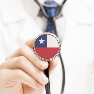 Stetoskop kavramsal serisi - Şili ulusal bayrak