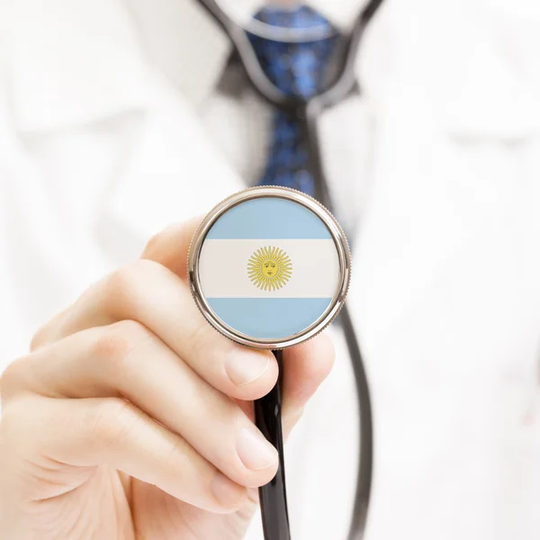 National flag on stethoscope conceptual series - Argentina — Stock Photo, Image