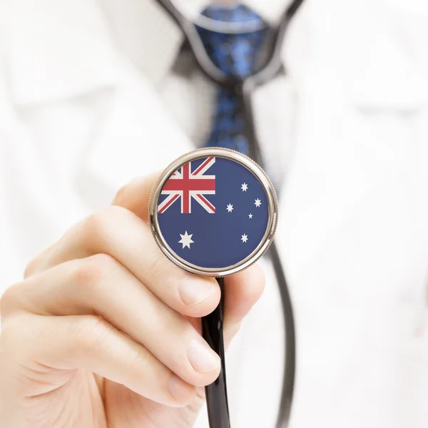 National flag on stethoscope conceptual series - Australia — Stock Photo, Image