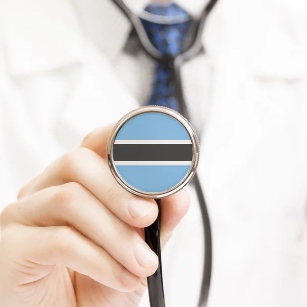 National flag on stethoscope conceptual series - Botswana — Stock Photo, Image