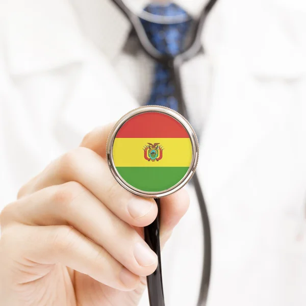 聴診器概念シリーズ - ボリビアの国旗 — ストック写真