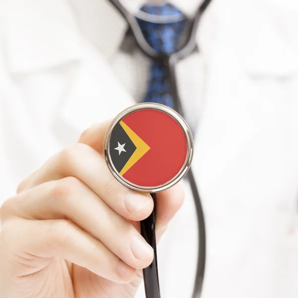 National flag on stethoscope conceptual series - East Timor — Stock Photo, Image