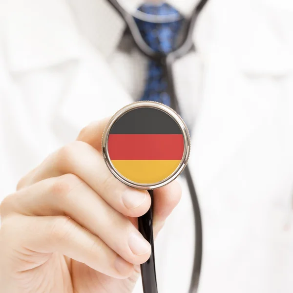 National flag on stethoscope conceptual series - Germany — Stock Photo, Image