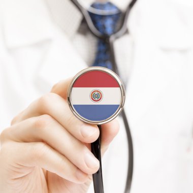 Ulusal bayrağını stetoskop kavramsal serisi - Paraguay