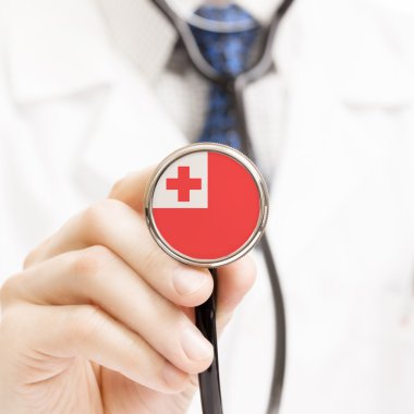 Ulusal bayrağını stetoskop kavramsal serisi - Tonga