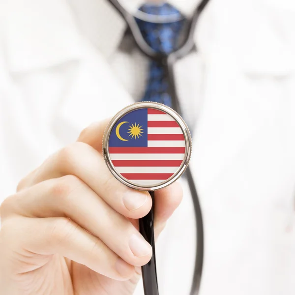 National flag on stethoscope conceptual series - Malaysia — Stock Photo, Image