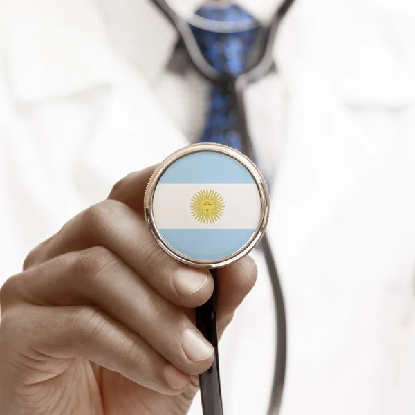 Stethoscope with national flag conceptual series - Argentina — Stock Photo, Image