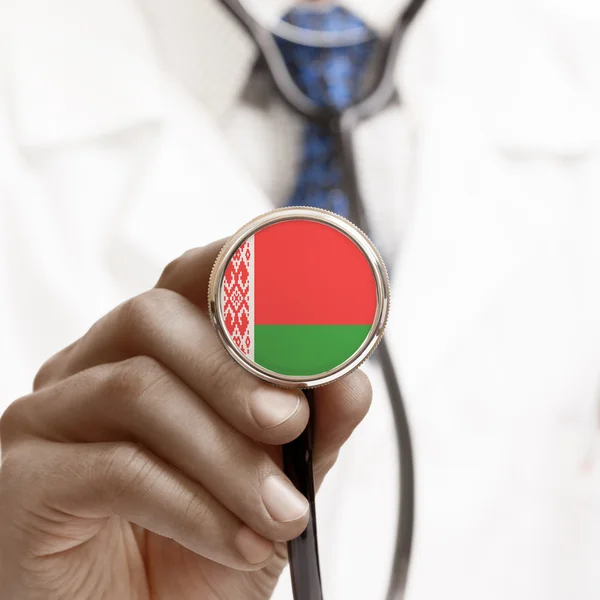 Stethoscope with national flag conceptual series - Belarus — Stock Photo, Image