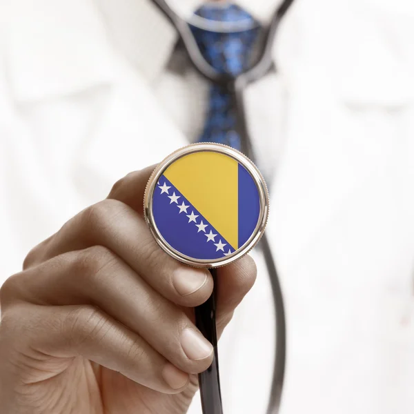 Stethoscope with national flag conceptual series - Bosnia and He — Stock Photo, Image