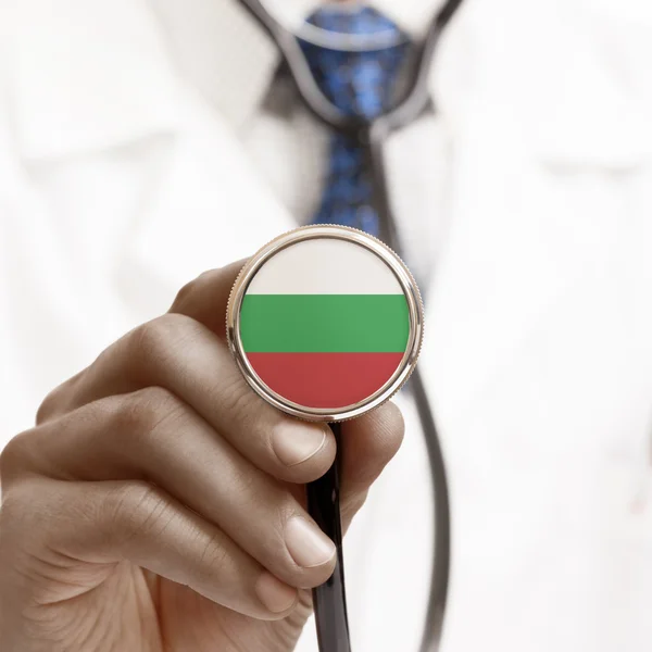 Stethoskop mit Nationalflagge konzeptionellen Serie - Bulgarien — Stockfoto