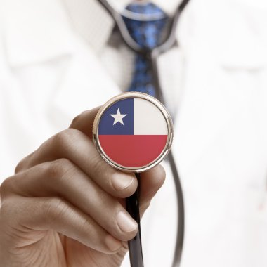 Stetoskop ile ulusal bayrak kavramsal serisi - Şili