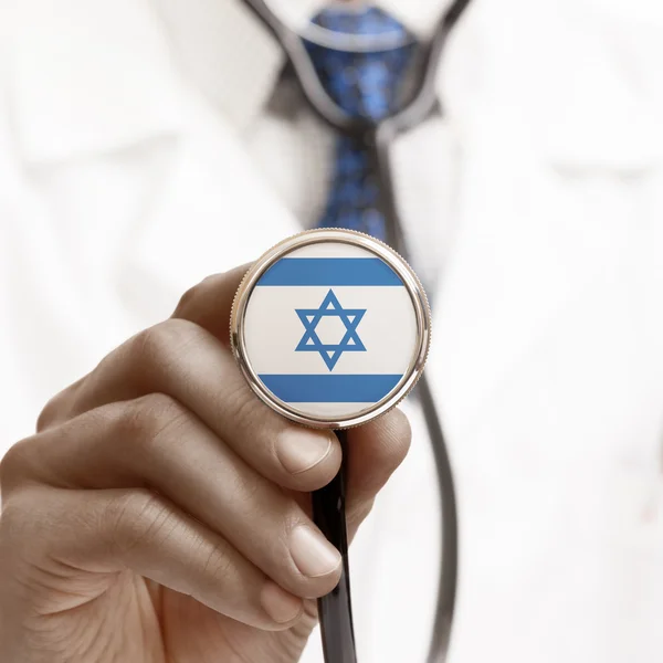 Stethoscope with national flag conceptual series - Israel — Stock Photo, Image