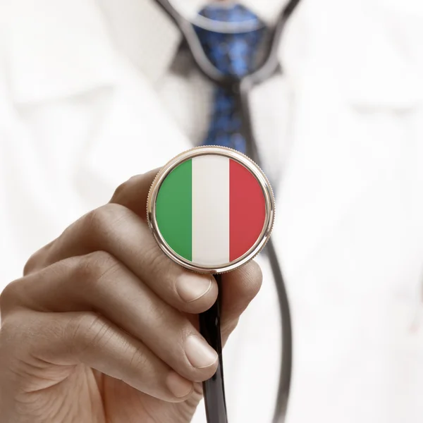 Stethoscope with national flag conceptual series - Italy — Stock Photo, Image