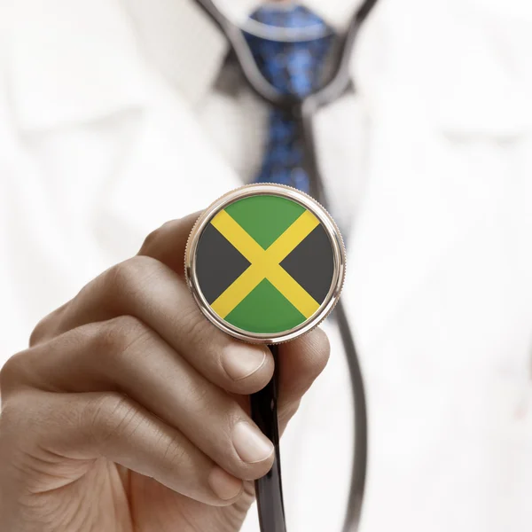 Stethoscope with national flag conceptual series - Jamaica — Stock Photo, Image
