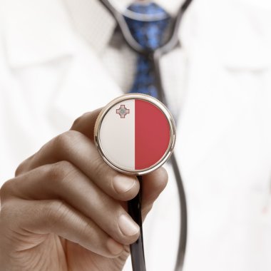 Stetoskop ile ulusal bayrak kavramsal serisi - Malta