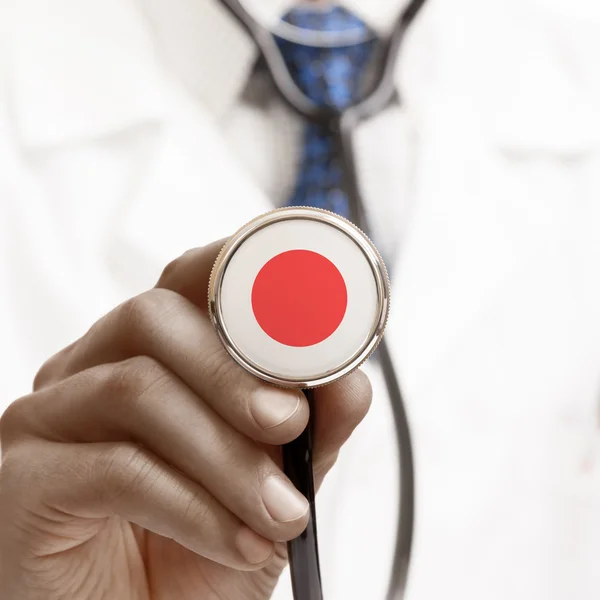 Stethoscope with national flag conceptual series - Japan — Stock Photo, Image