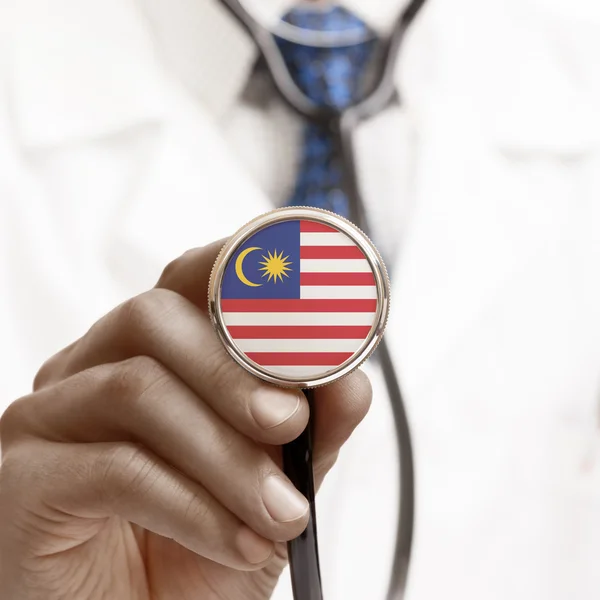 Stethoscope with national flag conceptual series - Malaysia — Stock Photo, Image