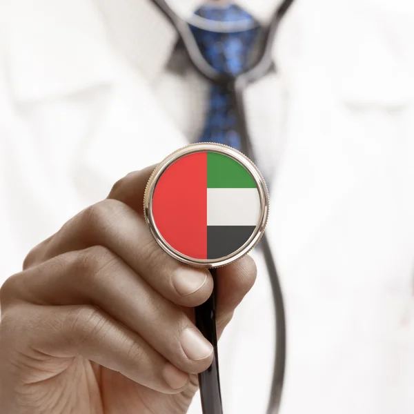 Stethoscope with national flag conceptual series - United Arab E — Stock Photo, Image