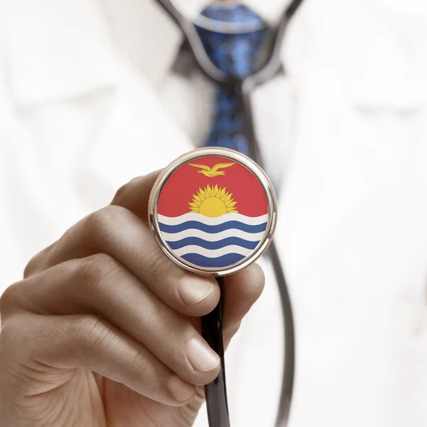 Stethoscope with national flag conceptual series - Kiribati — Stock Photo, Image