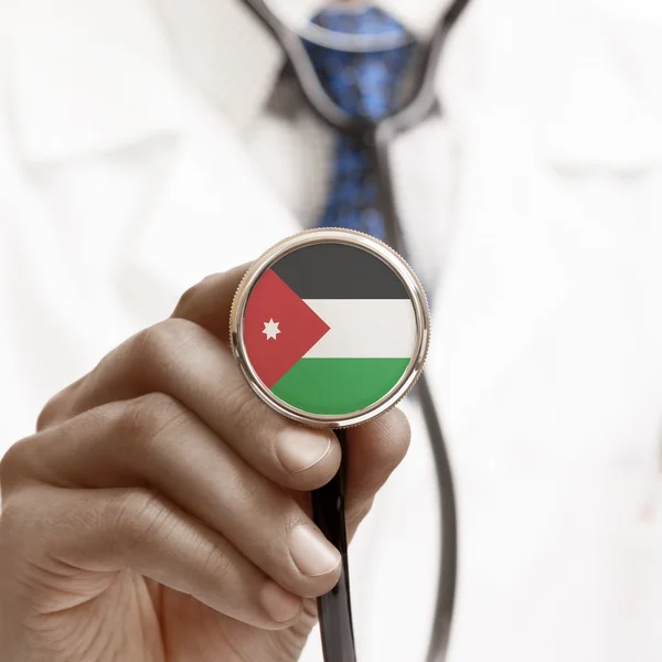 Stethoscope with national flag conceptual series - Jordan — Stock Photo, Image