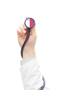 Stetoskop ile ulusal bayrak serisi - Malta