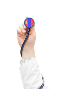 Stetoskop ile ulusal bayrak serisi - Moğolistan