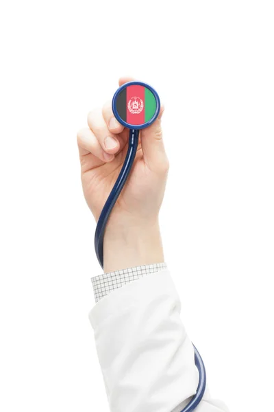 Stethoscope with national flag series - Afghanistan — Stock Photo, Image