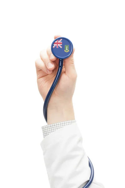 Stethoscope with national flag series - British Virgin Islands — Stock Photo, Image