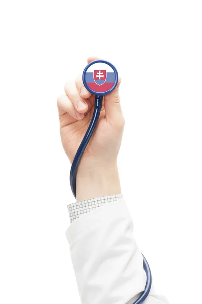 Stethoscope with national flag series - Slovakia — Stock Photo, Image