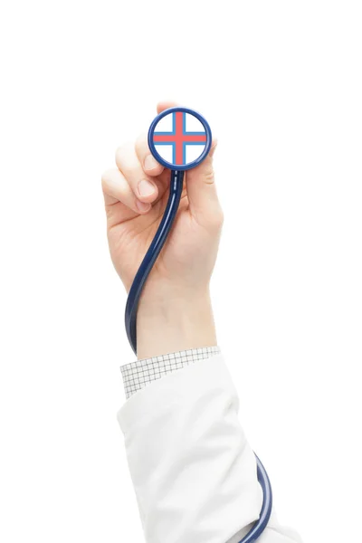 Stethoscope with national flag series - Faroe Islands — Stock Photo, Image