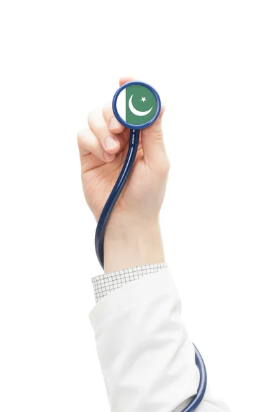 Stethoscope with national flag series - Pakistan — Stock Photo, Image