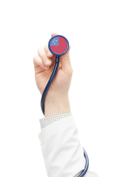 Stethoscope with national flag series - Samoa — Stock Photo, Image