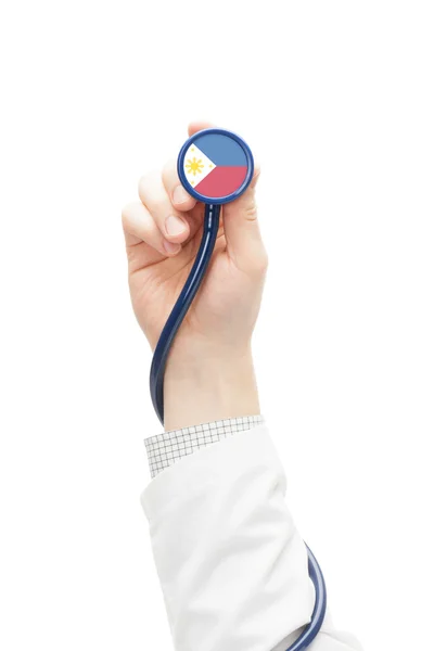 Stethoscope with national flag series - Philippines — Stock Photo, Image