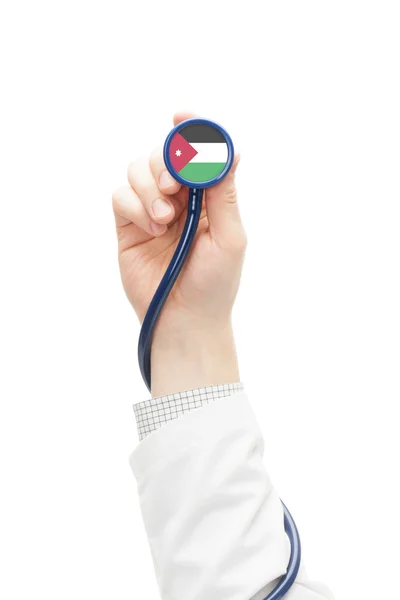 Stéthoscope avec la série des drapeaux nationaux - Jordan — Photo