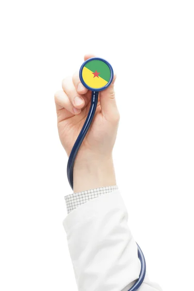 Stethoscope with national flag series - French Guiana — Stock Photo, Image