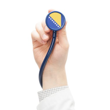 Stetoskop ile bayrak serisi - Bosna-Hersek