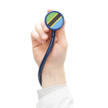 Stetoskop ile bayrak serisi - Tanzanya