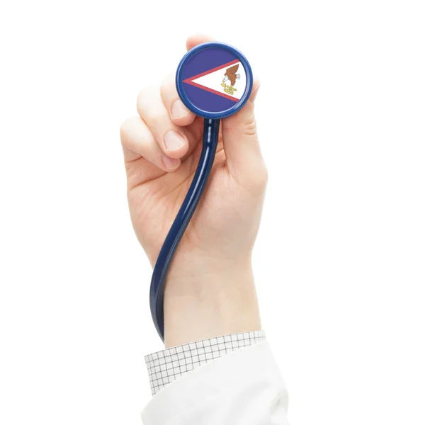 Stethoscope with flag series - American Samoa — Stock Photo, Image