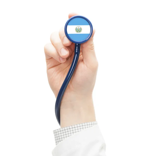 Stethoscope with flag series - El Salvador — Stock Photo, Image