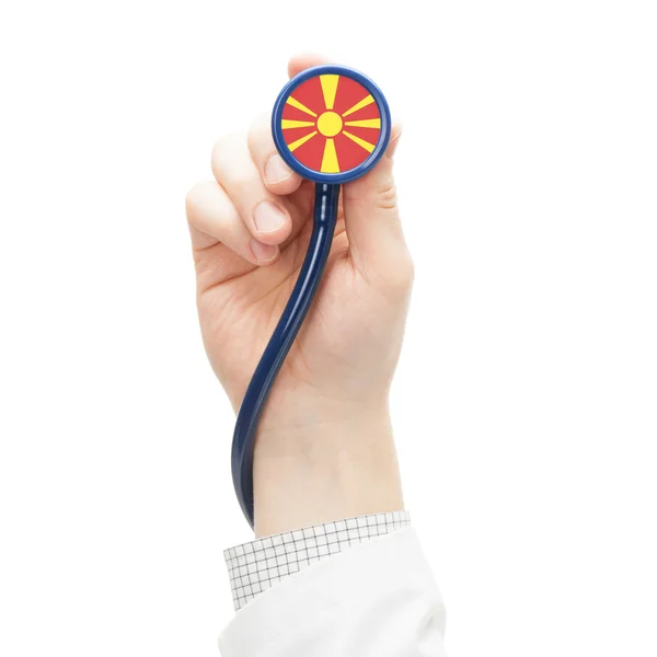 Stethoscope with flag series - Republic of Macedonia — Stock Photo, Image