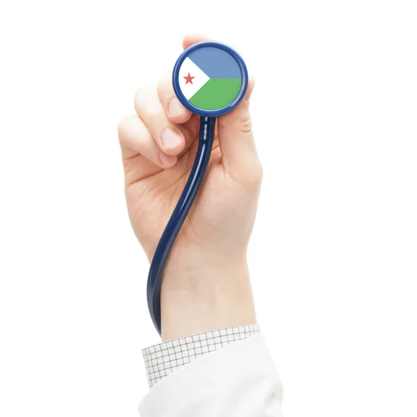 Stethoscope with flag series - Djibouti — Stock Photo, Image