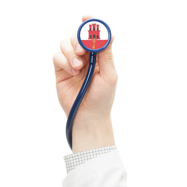 Stethoscope with flag series - Gibraltar — Stock Photo, Image