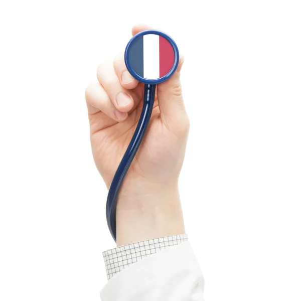 フラグ シリーズ - フランスと聴診器 — ストック写真