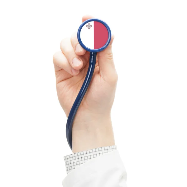 Stethoscope with flag series - Malta — Stock Photo, Image