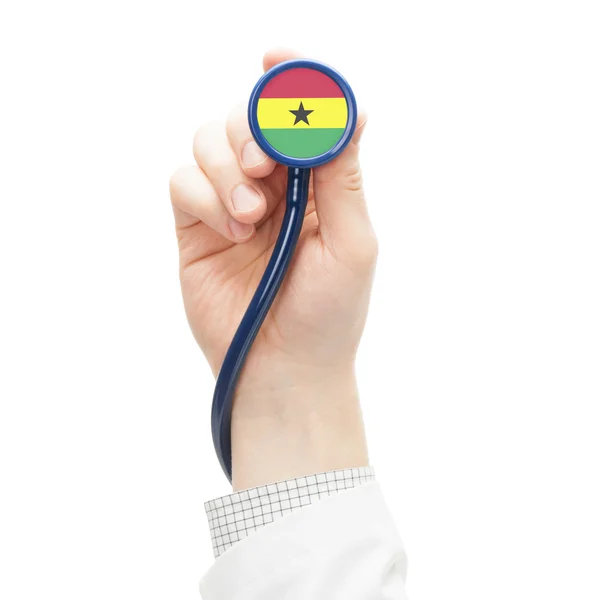 Stéthoscope avec la série des drapeaux - Ghana — Photo