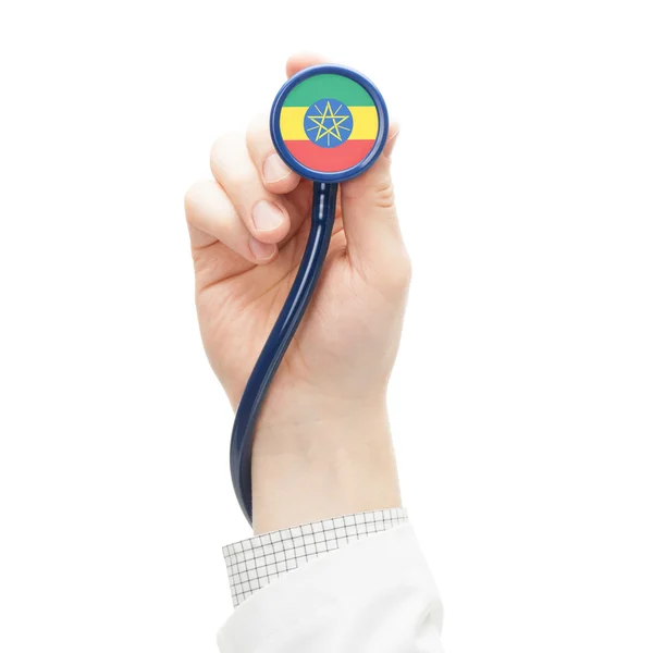 Stethoscope with flag series - Ethiopia — Stock Photo, Image