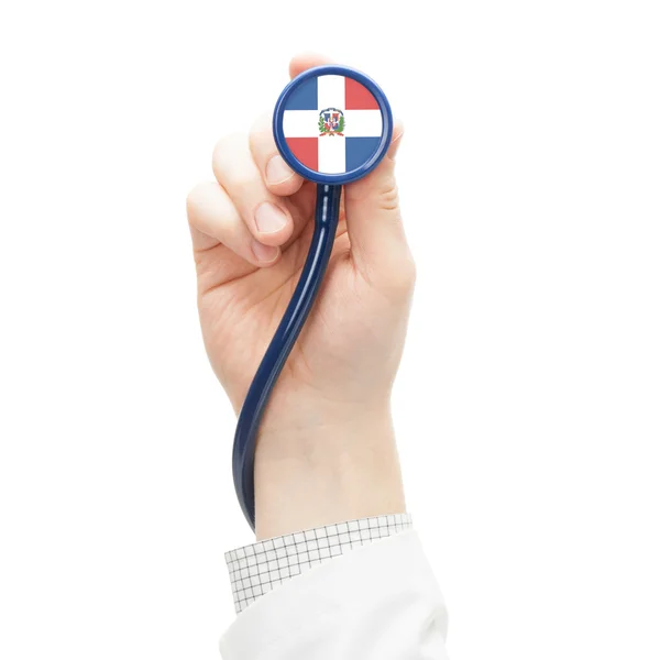 Stethoscope with flag series - Dominican Republic — Stock Photo, Image